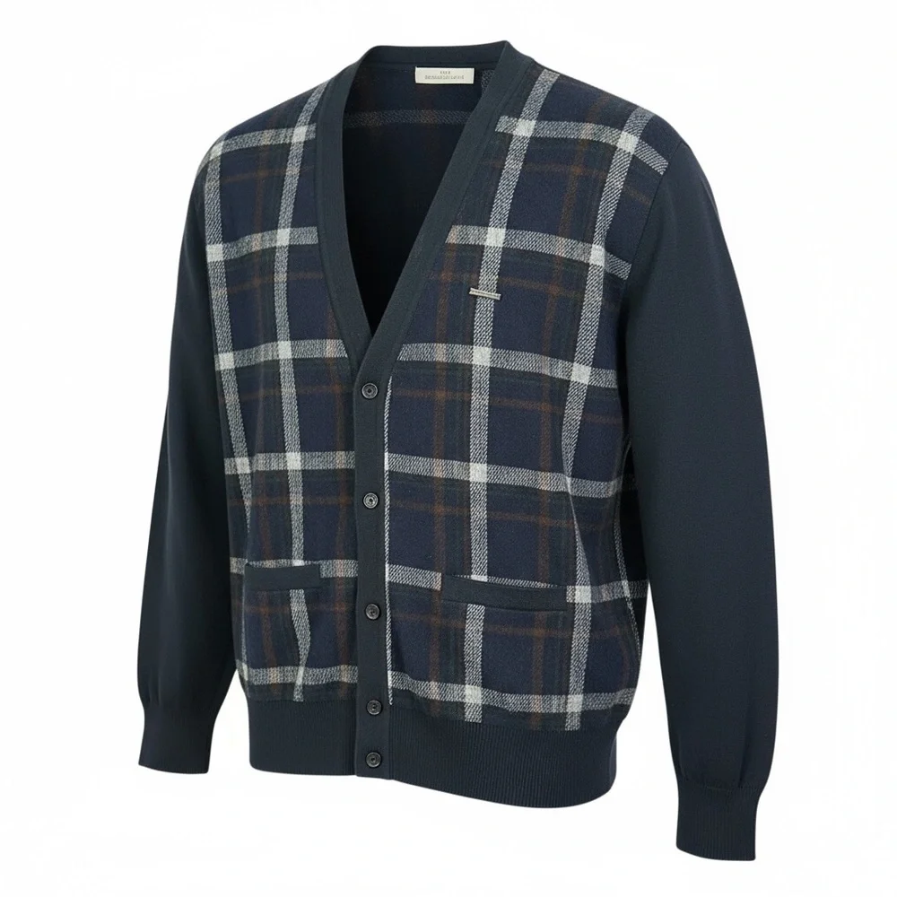 Balenciaga Plaid Men’s Golf Cardigan